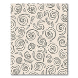 Beige Abstract Swirl Fern Area Rug