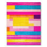 Multi-color and Patterns Vibrant Geometric Multi-Color Block Area Rug