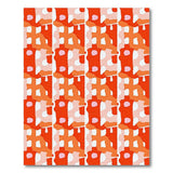 Vibrant Abstract Orange Pink Area Rug