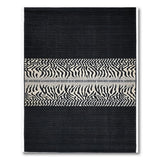 Black Zebra Stripe Area Rug