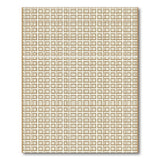 Beige Tan Grid Geometric Area Rug