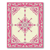 Pink Floral Medallion Vintage Floral Vintage Area Rug