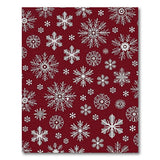 ODIKA Red Snowflake Christmas Washable Area Rug - Non-Slip Low Pile
