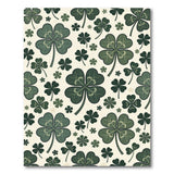 Green Green Shamrock Clover Pattern Area Rug