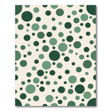 Modern Green Circles Pattern Area Rug