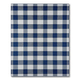 Blue and Teal Navy Blue Checkered Woven Area Rug