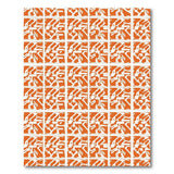Vibrant Orange Geometric Abstract Rug