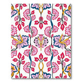 Vibrant Pink Floral Multi-Color Area Rug