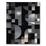 Modern Geometric Black White No. 9 Area Rug