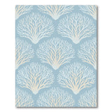 Blue Coral Branch Coastal Area Rug