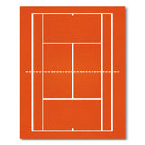 Clay Court Tennis Area Rug