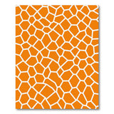 Vibrant Orange Hexagon Geometric Rug