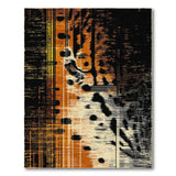 Distressed Orange Tiger Print Area Rug