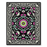 Traditional Persian Multi-color and Patterns Vibrant Pink Teal Floral Persian Area Rug