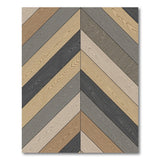 Diagonal Multi-Tone Wood Plank Area Rug