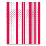 Bold Red Brick Stripe Area Rug