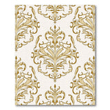 Elegant Gold Damask Floral Gold and Silver Area Rug