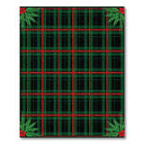 ODIKA Washable Christmas Plaid Area Rug, Red & Green Tartan Low Pile Holiday Decor