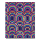 Multi-color and Patterns Vibrant Rainbow Arch Geometric Area Rug