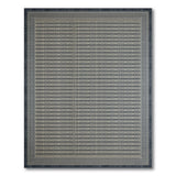 Navy Dot Geometric Area Rug with Ornate Border