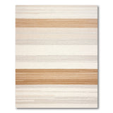 Geometric Modern Beige Neutral Horizontal Striped Area Rug