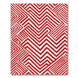Geometric Modern Red Bold Red Geometric Zigzag Area Rug