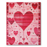 Romantic Red Hearts Southwestern Area Rug