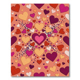 Whimsical Scattered Hearts Area Rug