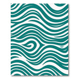 Teal Oceanic Wave Area Rug