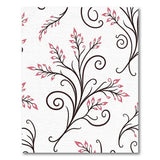 Pink Floral Swirl Vine Area Rug