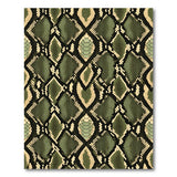 Emerald Snake Scale Geometric Area Rug