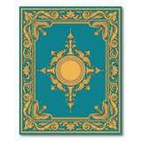 Traditional Persian Teal Gold Ornate Medallion Area Rug