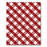 Geometric Modern Classic Red White Gingham Checkered Area Rug