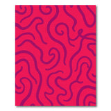 Red Swirl Vibrant Red Swirl Abstract Area Rug