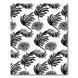 Bold Black Palm Frond Area Rug