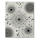 Black and White Modern Black Dot Geometric Area Rug