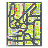 Vibrant City Roads Kids Play Rug
