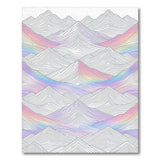 Rainbow Mountain Peaks Washable Area Rug