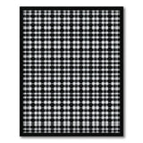 Distressed Black White Gingham Plaid Area Rug