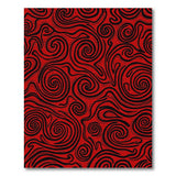 Abstract Area Swirl Bold Red Swirl Abstract Area Rug