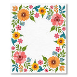 Multi-color and Patterns Vibrant Floral Border Area Rug