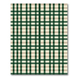 ODIKA Washable Green Plaid Checkered Rug - Low Pile Non-Slip Area Rug