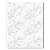 Grey Tribal Mask Sketch Area Rug
