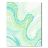 Teal Mint Swirl Abstract Area Rug