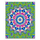 Vibrant Green Mandala Boho Area Rug