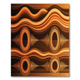 Orange Retro Wave Area Rug