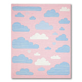 Playful Pink Clouds Area Rug