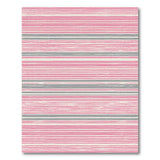 Pink Grey Horizontal Striped Area Rug