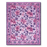 Floral Vintage Purple Peony Floral Vintage Area Rug