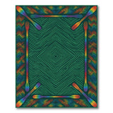 Rainbow Paddle Geometric Area Rug